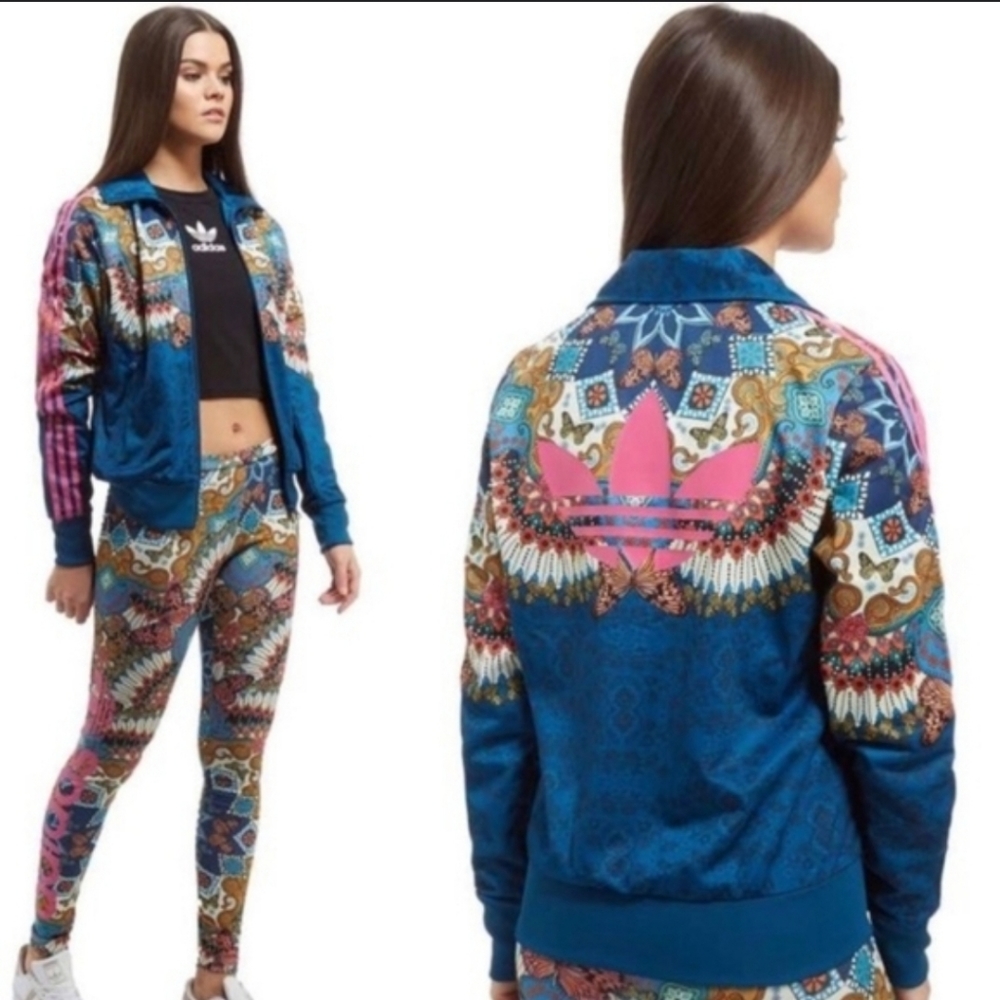 Adidas Originals x Farm Rio Firebird Borbomix Track Jacket M & Leggings S Set